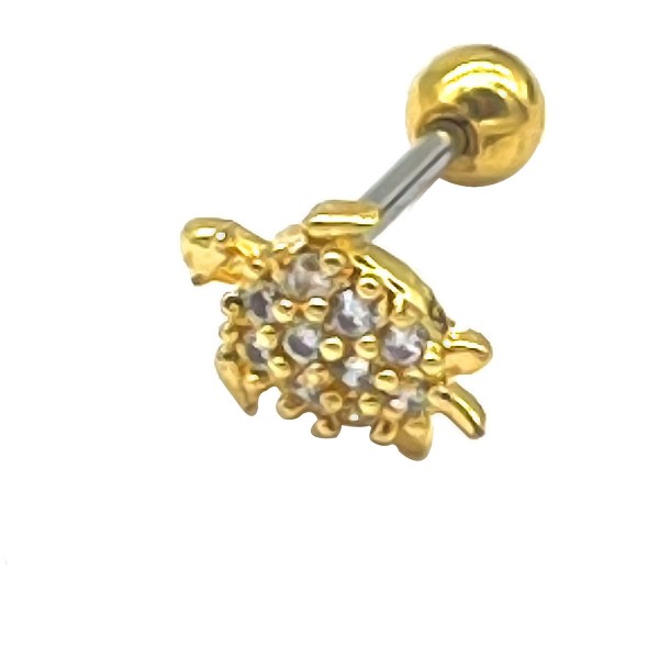 C-C17.3 E620-015G S. Steel 316L CZ Ear Piercing 7mm C-C17.3 E620-015G S. Steel 316L CZ Ear Piercing 7mm