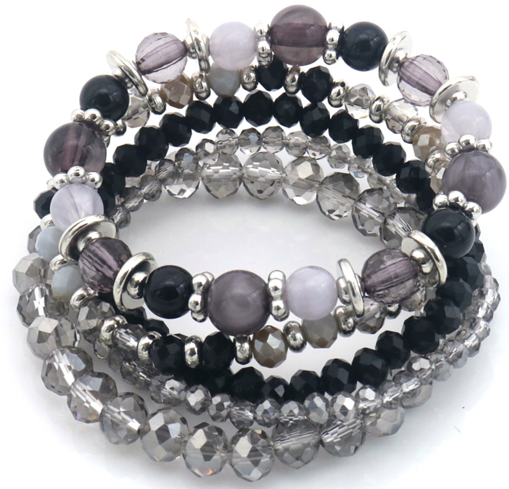 F-C3.3 B2529-032-3 Bracelet Set Glassbeads