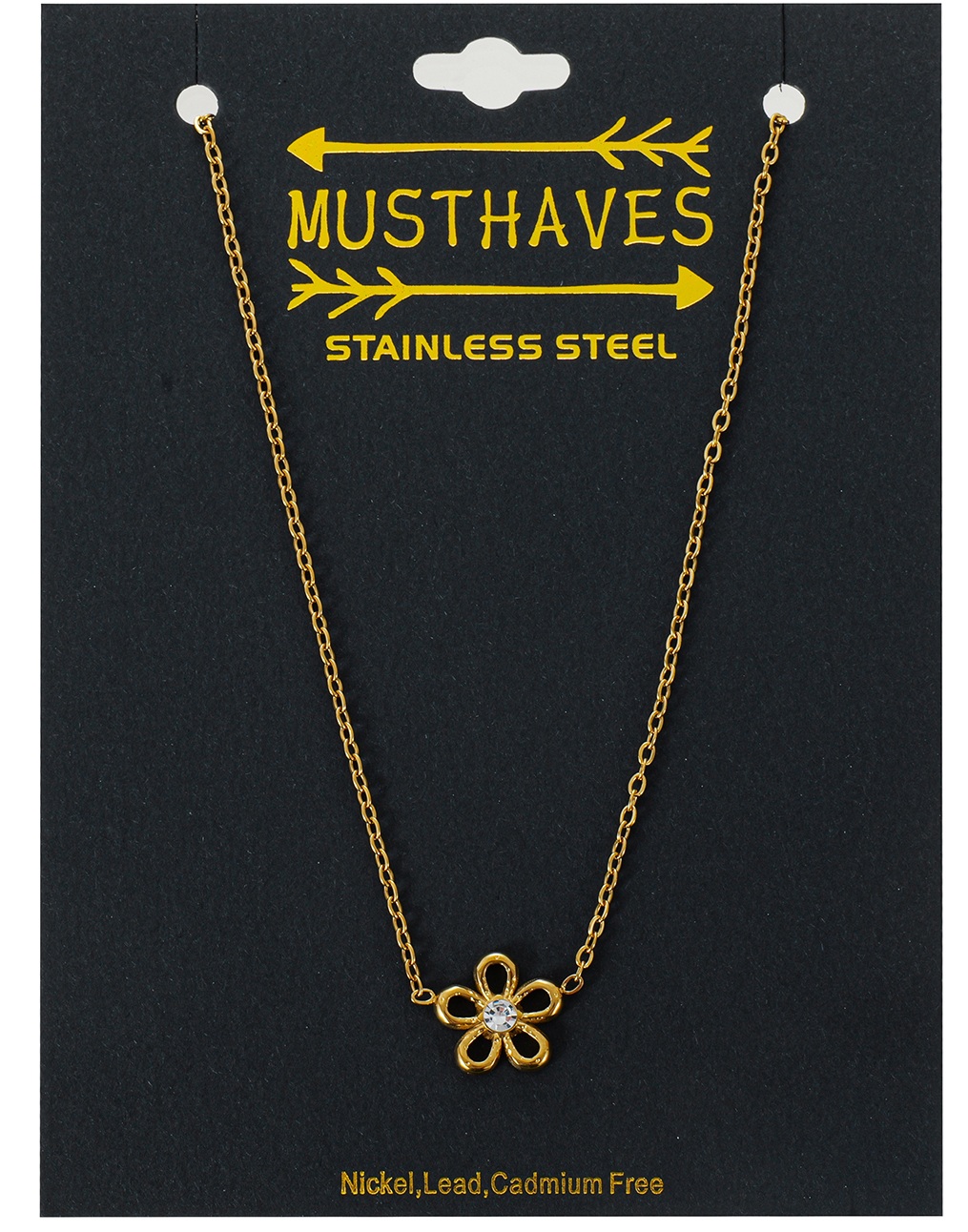 G-E16.2 N2616-033G S. Steel Necklace Flower 40-45cm