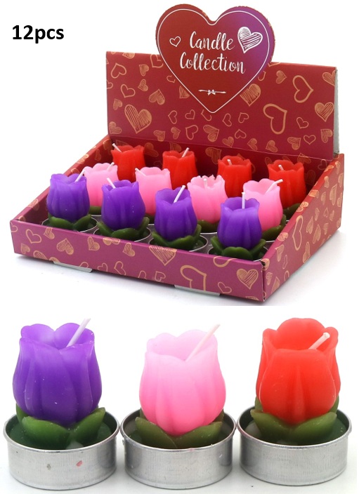 R-O4.2 CA958-006 Candles 5cm Tulips - 12pcs in Display