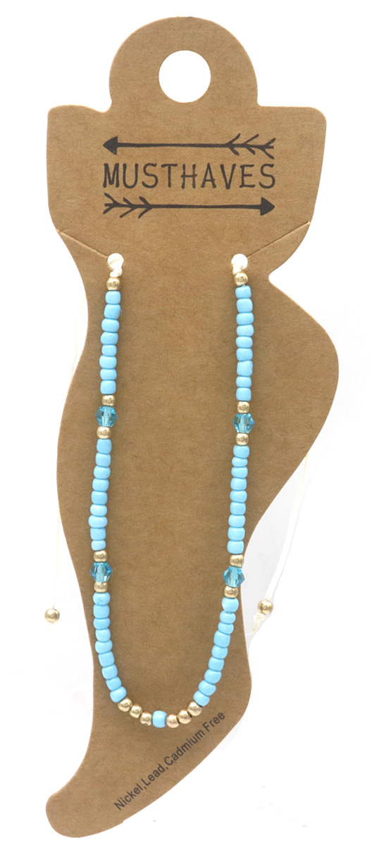 D-D9.2  ANK830-053-4 Anklet Glassbeads