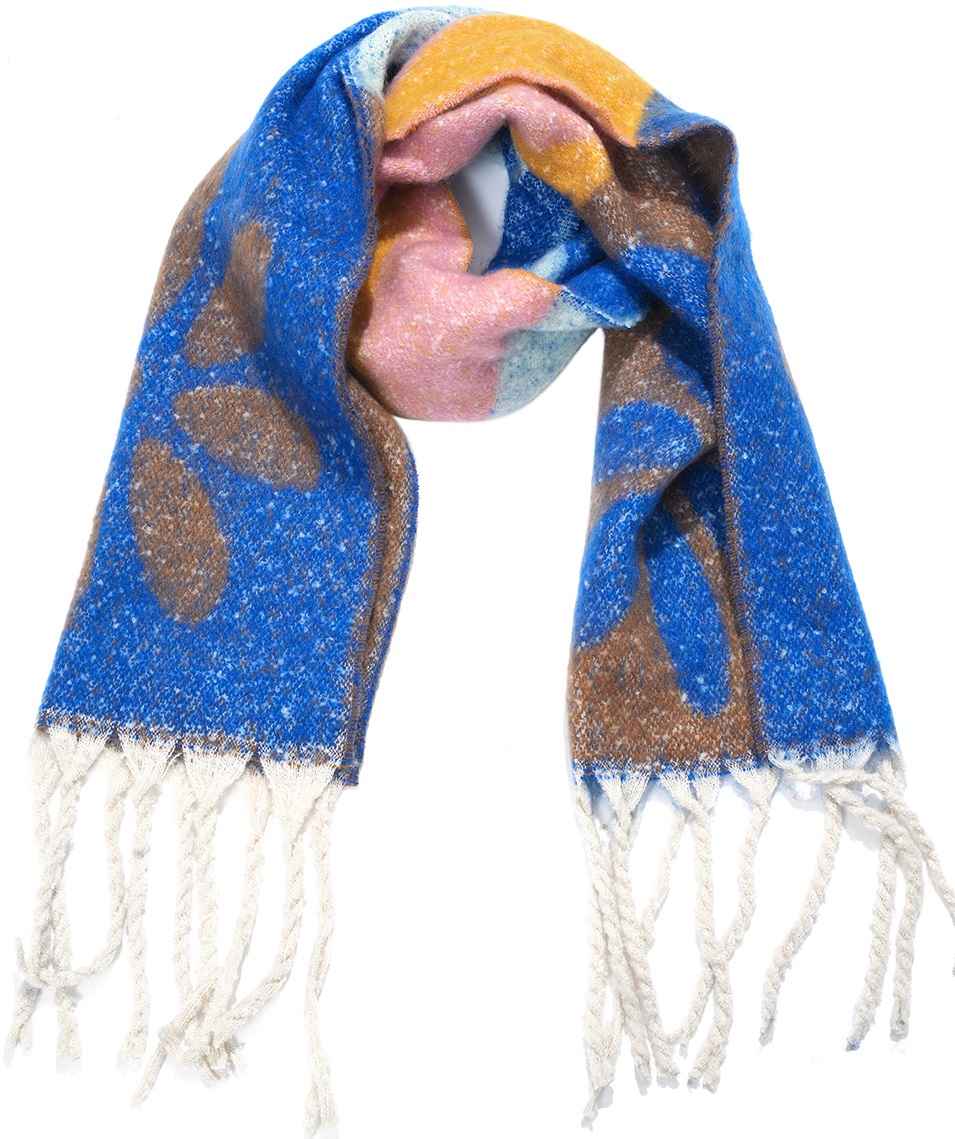 K-F3.1 SCARF705-234-4 Winter Scarf Flower 190x40cm