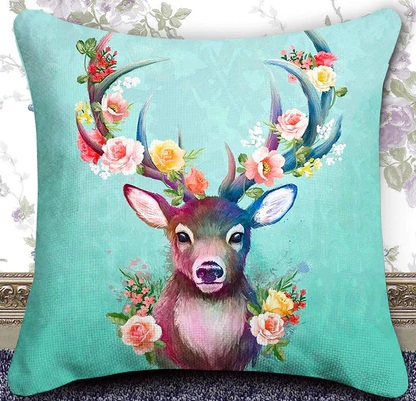 L-C1.1 ASHBZ2060 Diamond Painting Pillow 40x40cm Deer
