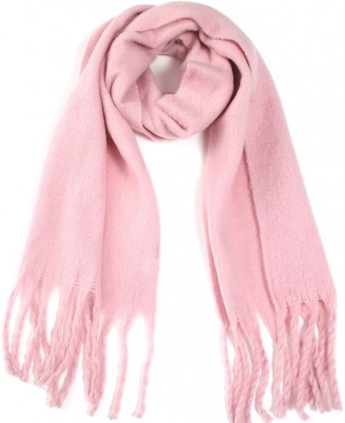 Q-H2.2 SCARF705-002 No. 3 Scarf Tassels 200x43cm Pink
