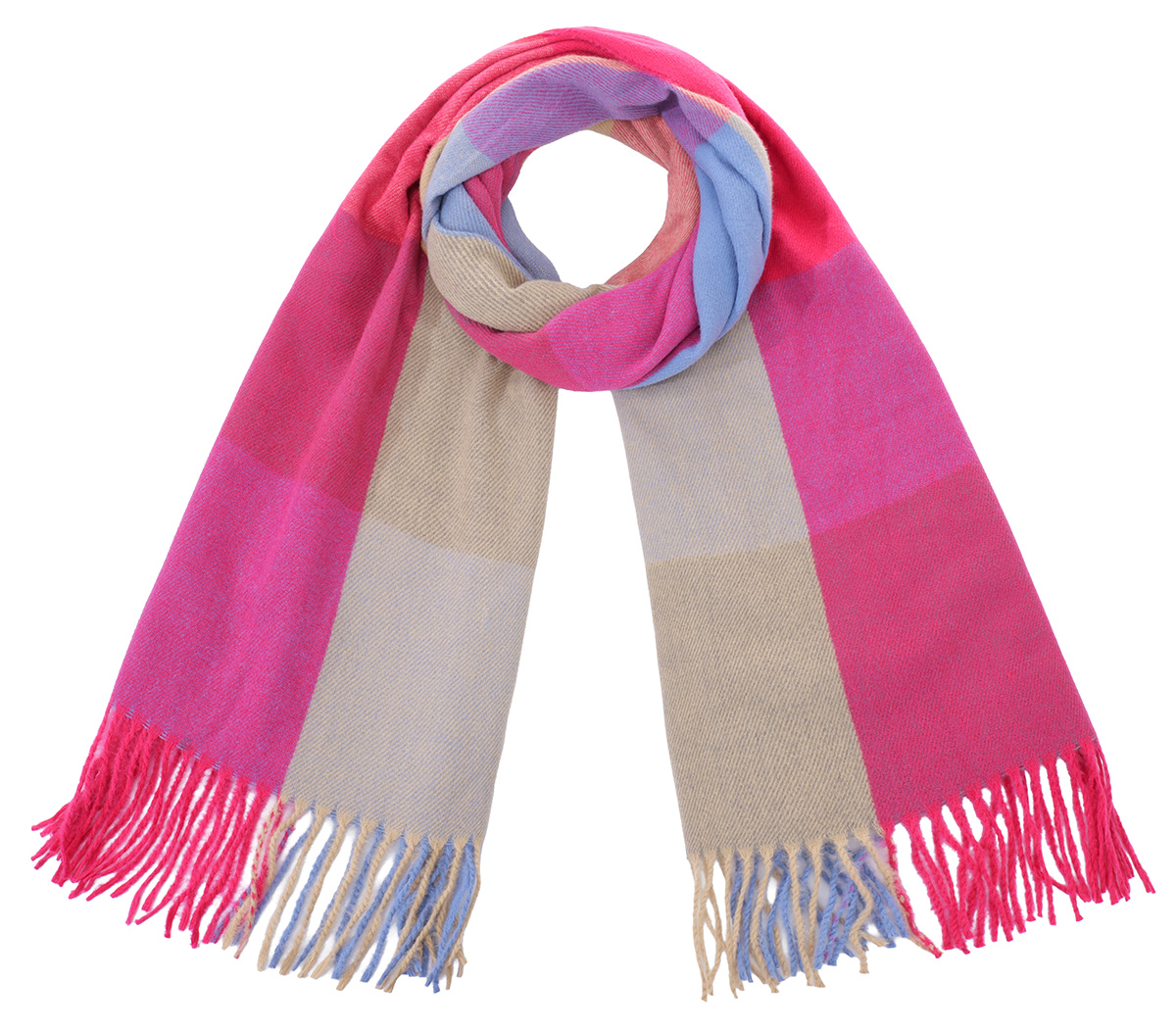 Q-B7.1 SCARF405-736-4 Soft Scarf Checkered 180x70cm