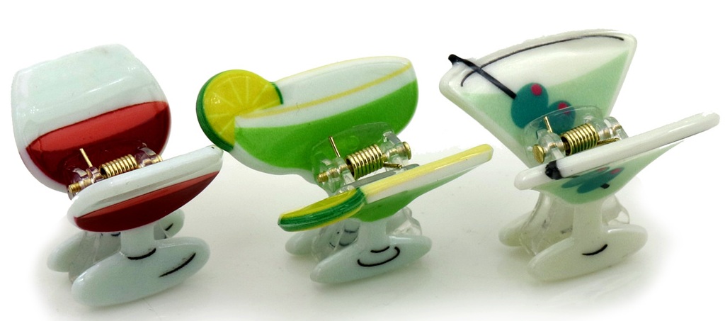 Q-C4.2 H1126-008 Hair Clips Cocktails 2.5cm - 6pcs