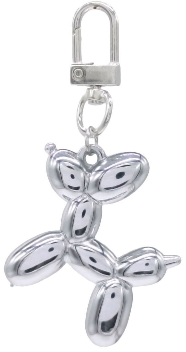 E-E22.2 KY2403-018-1 Keychain Dog 5cm Silver