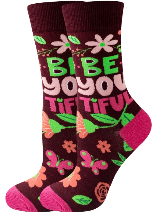 S-G2.3 SOCKS2512-008 Pair of Socks Size 36-43 Flowers