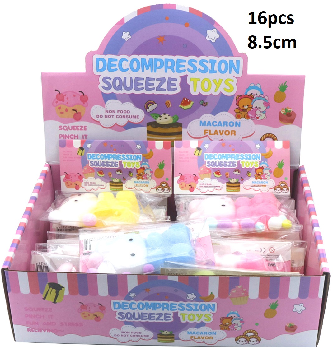 R-G2.1 TOY2535-031 Squishy Decompression Squeeze Toys - Bear 8.5cm - 16pcs