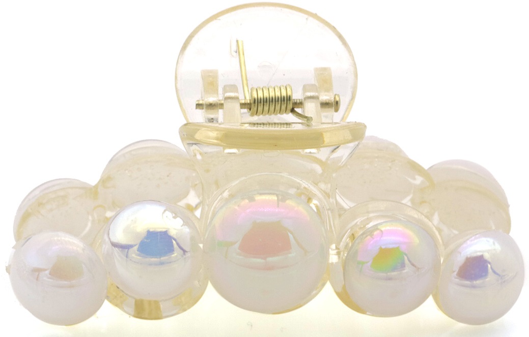 X-F7.2 H921-001-1 Hair Clip Pearls AB 8.5cm