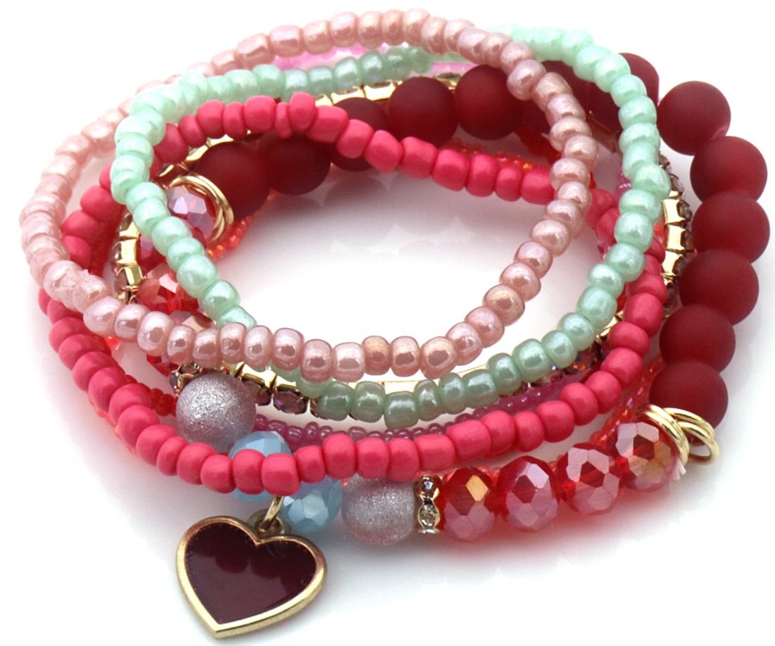 D-A16.1 B2529-004 Bracelet Set Glassbeads