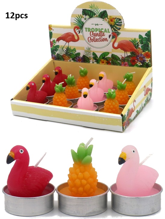 R-L4.1  CA958-003 Candles 5cm Tropical - 12pcs in Display