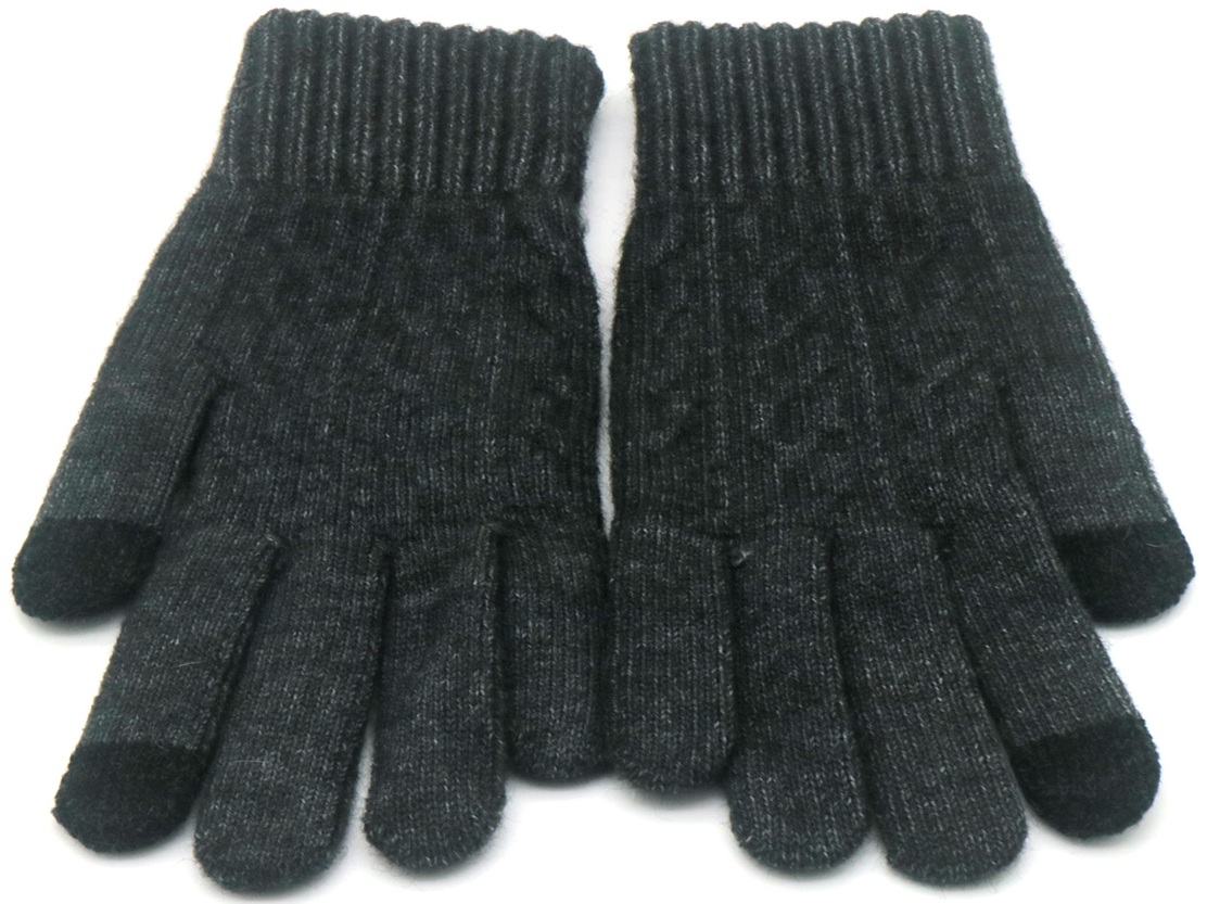 T-A2.1 GLOVE704-007-3 Knitted Gloves Grey
