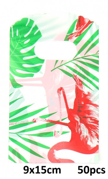 T-J2.1 Plastic Bags Flamingo 50pcs 9x15cm