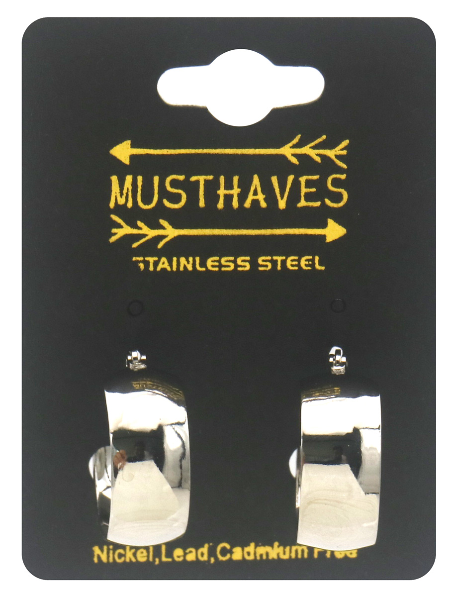 J-F6.2 E2616-006S S. Steel Earrings 20mm