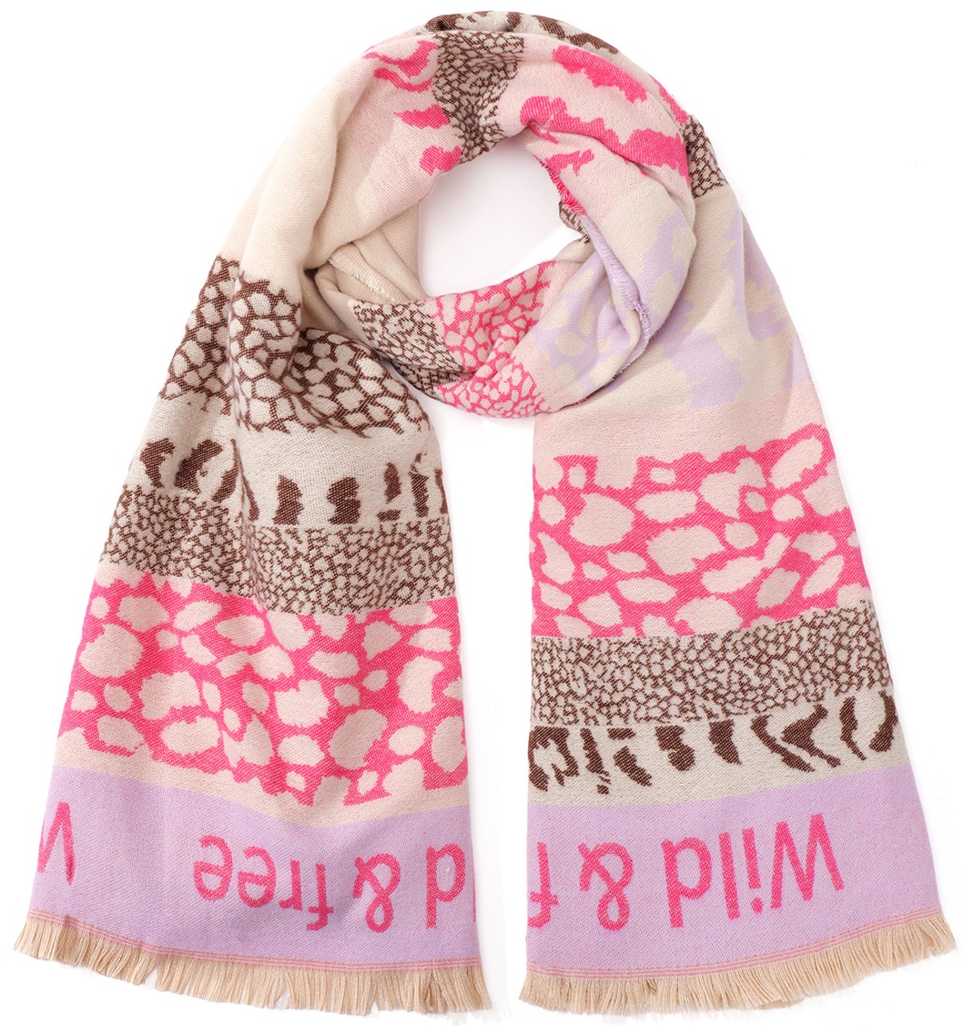 Q-D7.1 SCARF1008-001-2 Scarf Leopard Wild & Free 180x70cm