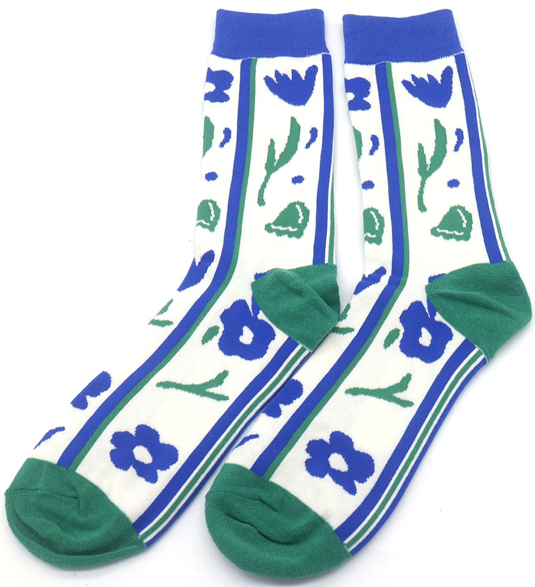 S-G4.3 SOCK2368-056 Pair of Socks - 36-43 - Flowers
