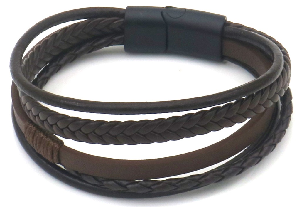 D-A5.2 B25104-004-1 PU Bracelet 21cm Brown