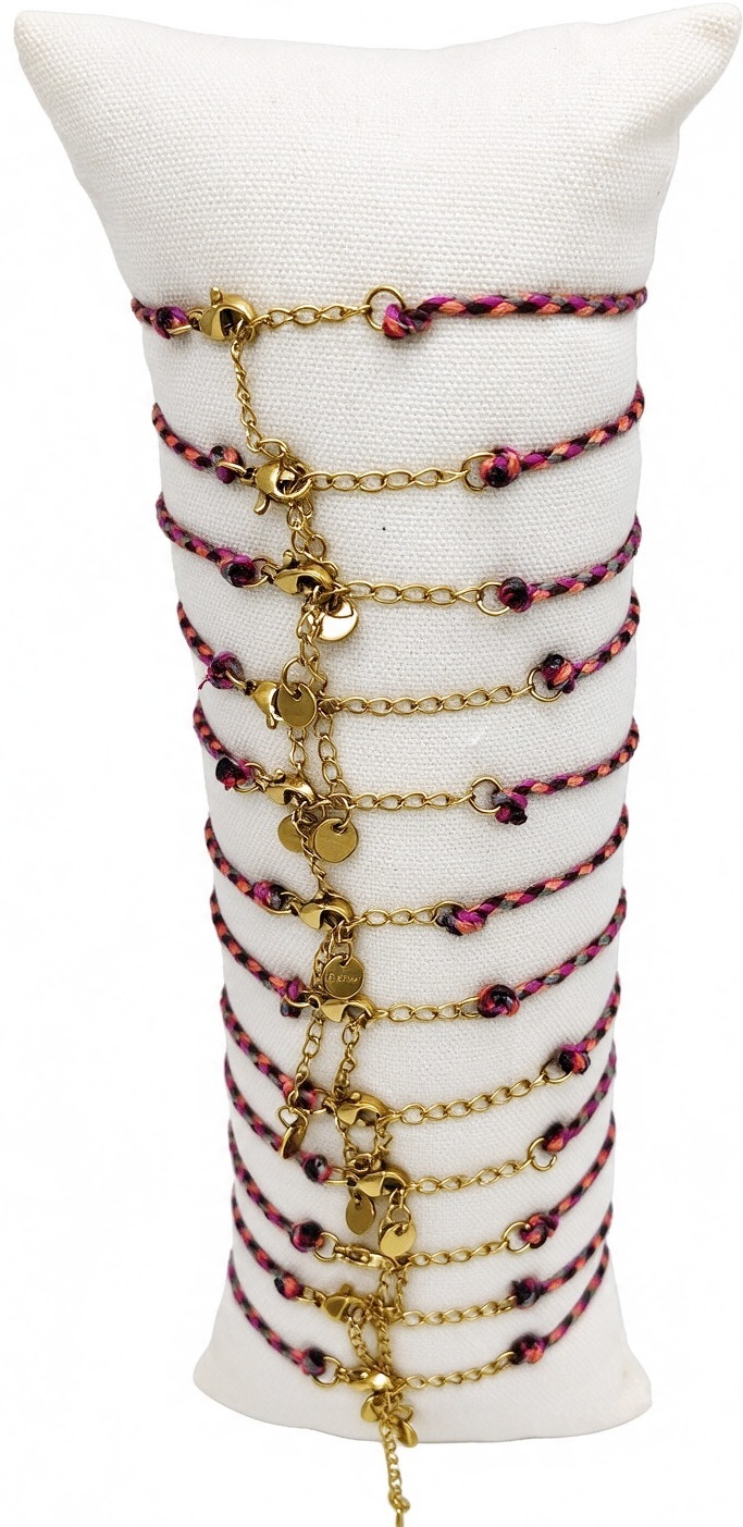 X-E2.2 B1144-066-3 S. Steel Bracelet Set - 12pcs Multi Color