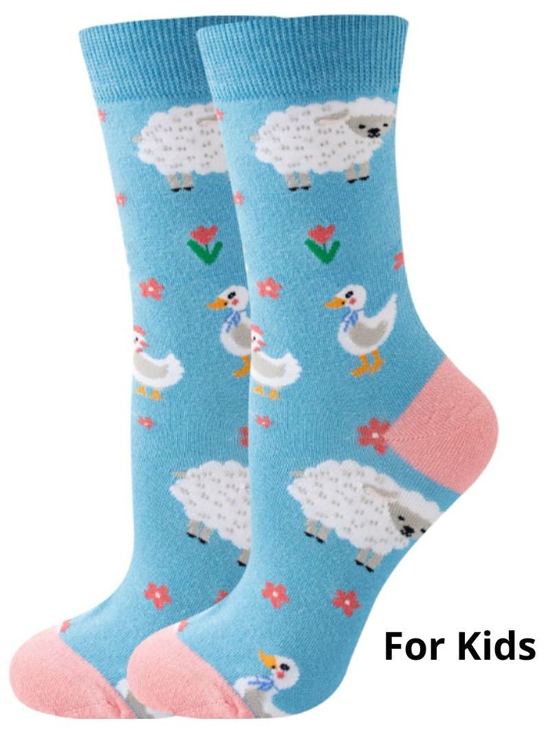 S-H5.4 KS2607-021 Pair of Socks for Kids Size 33-38 Animals
