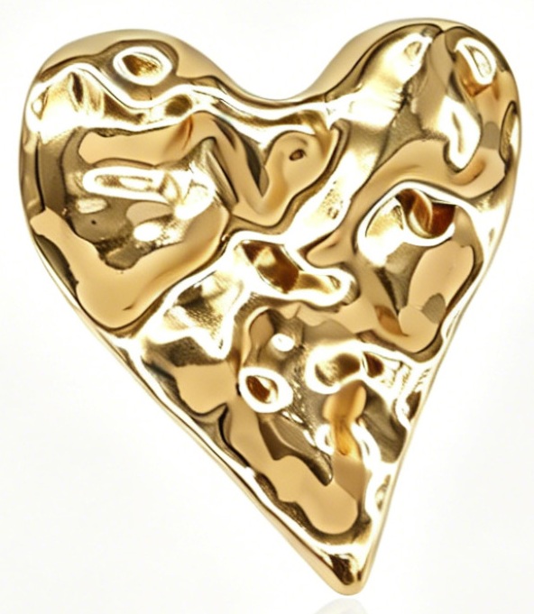 G-A19.1 P2605-154G Brooch Heart 7cm