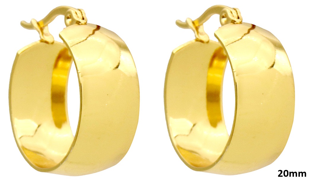 J-B6.1 E2616-006G S. Steel Earrings 20mm