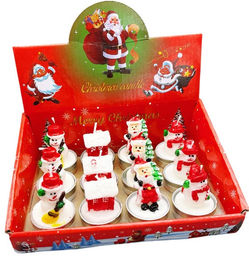 T-M3.2 CA2630-009-3 Christmas Candles - 12pcs