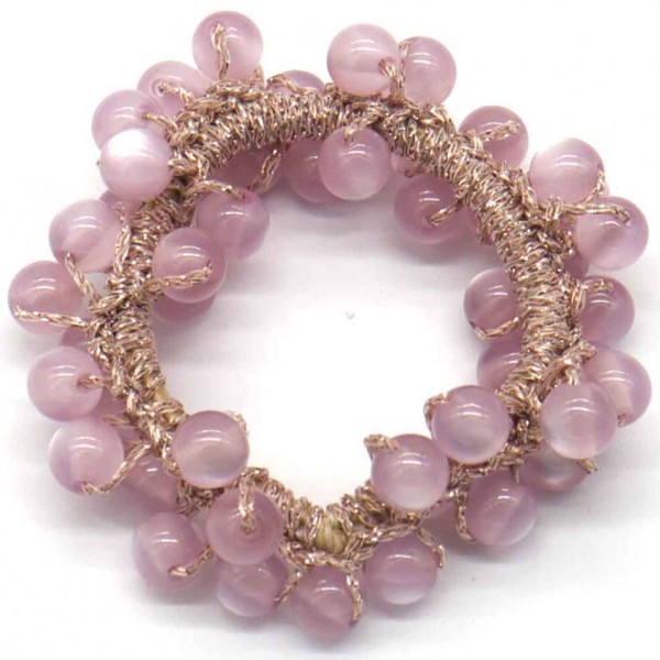 A-C3.3 H715-006 Hair Elastic Beads Purple
