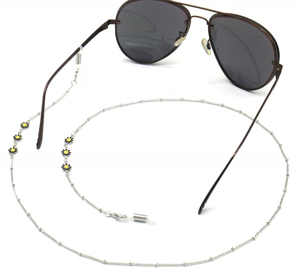 A-F3.1 GL002-025S Sunglass Chain 3 Daisy Black