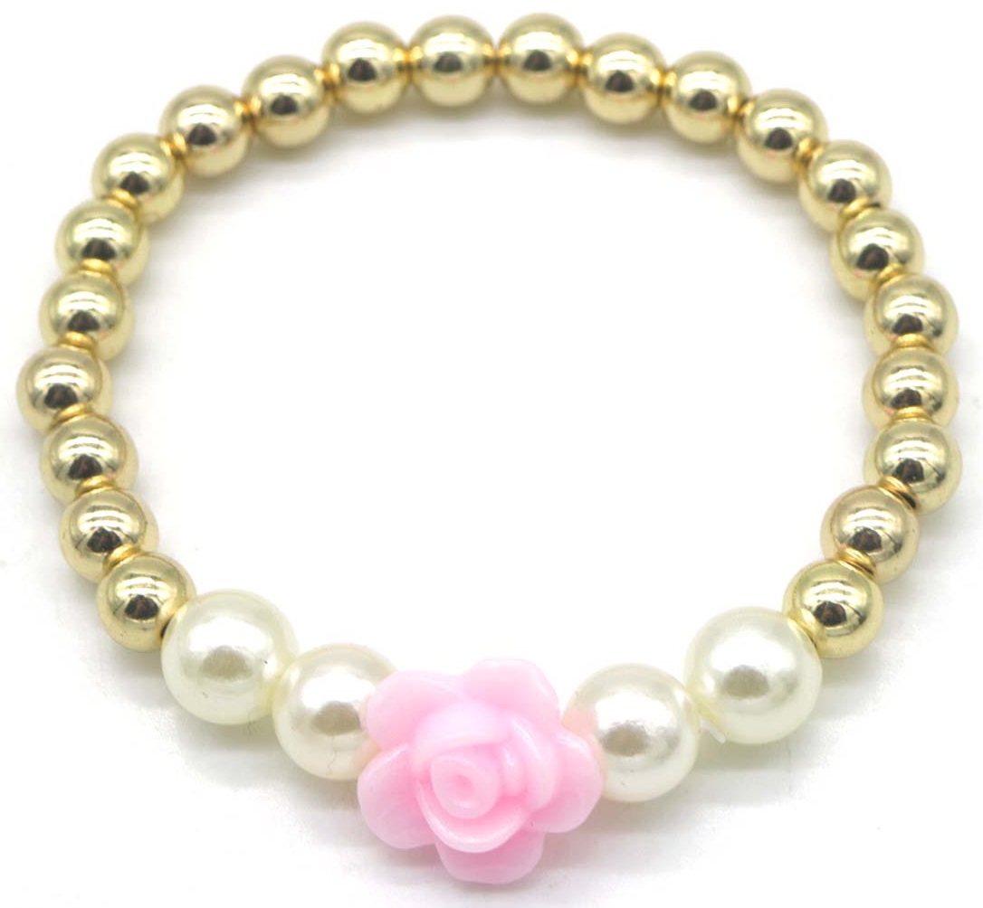 C-B18.3 B2375-008-5 Bracelet for Kids Flower Pink