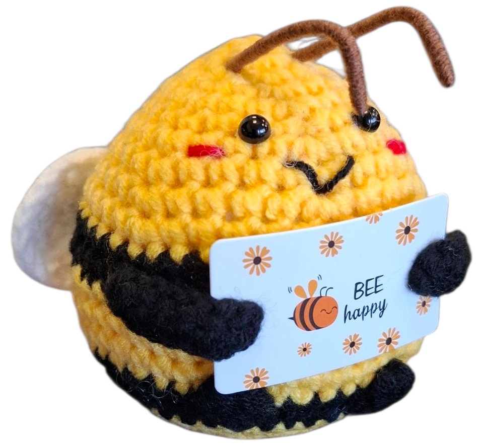 R-O4.1 T2405-434 Knitted Positive Bee 8.5cm