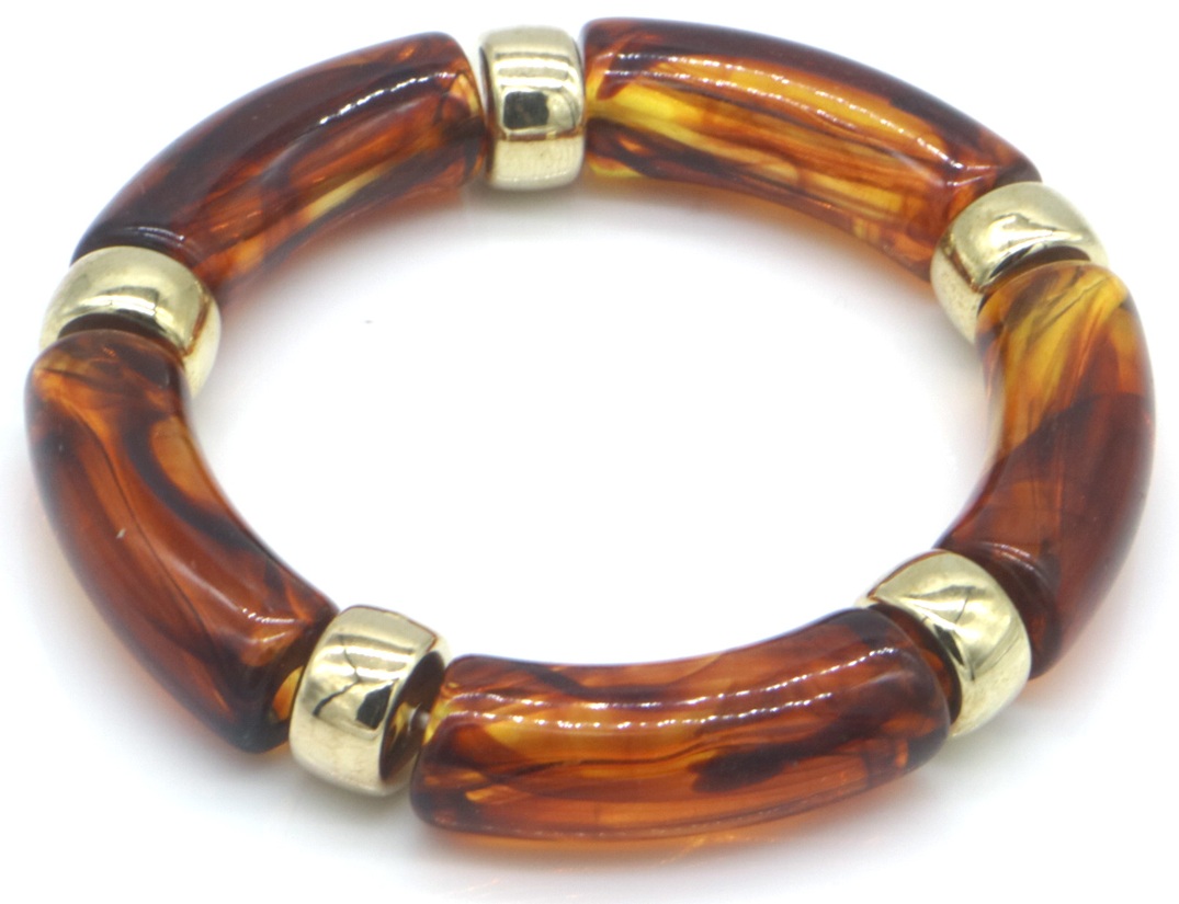 F-B18.1 B2582-028-1 Elastic Bracelet Acrylic Tubes