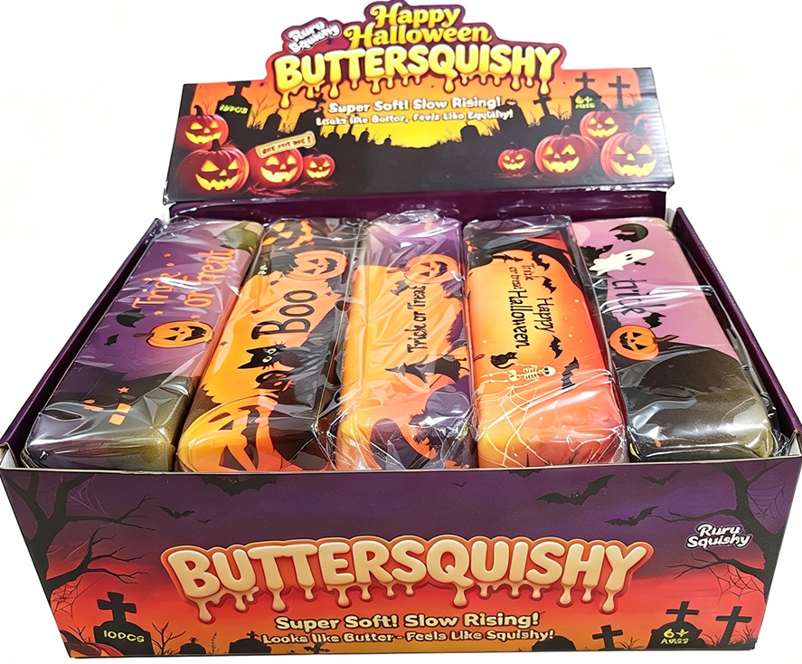 Z-F5.5 TOY2619-139 Slow Rise Squishy Butter XXL 23.5x6x6cm - 10pcs Halloween