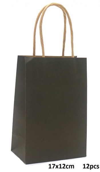 T-N8.2 PK525-001A paper Bag 17x12cm Dark Brown 12pcs