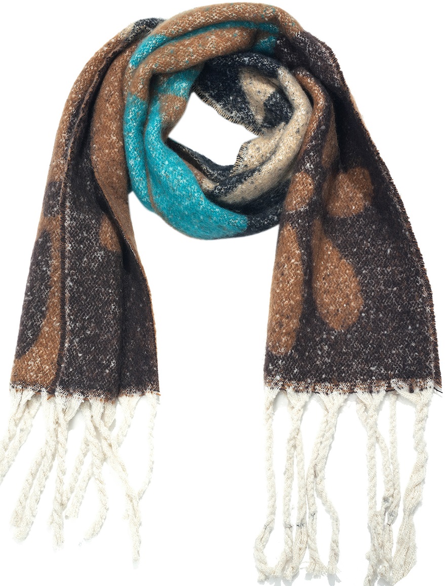K-C3.1  SCARF705-234-6 Winter Scarf Flower 190x40cm