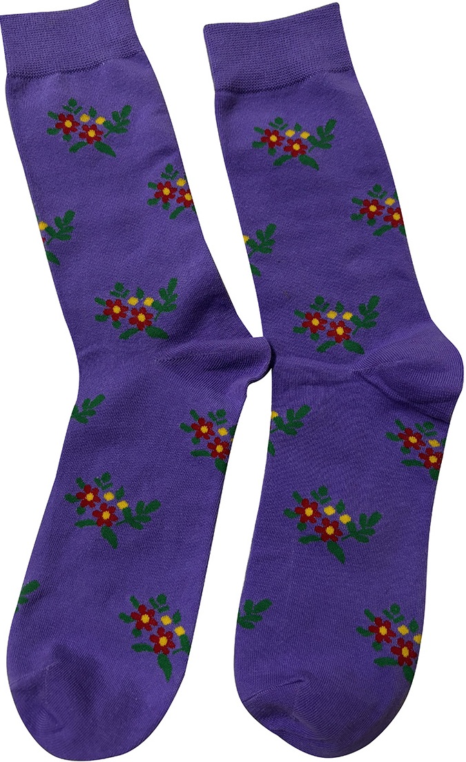 S-K4.3 SOCKS2512-147 Pair of Socks Size 38-45 Flowers