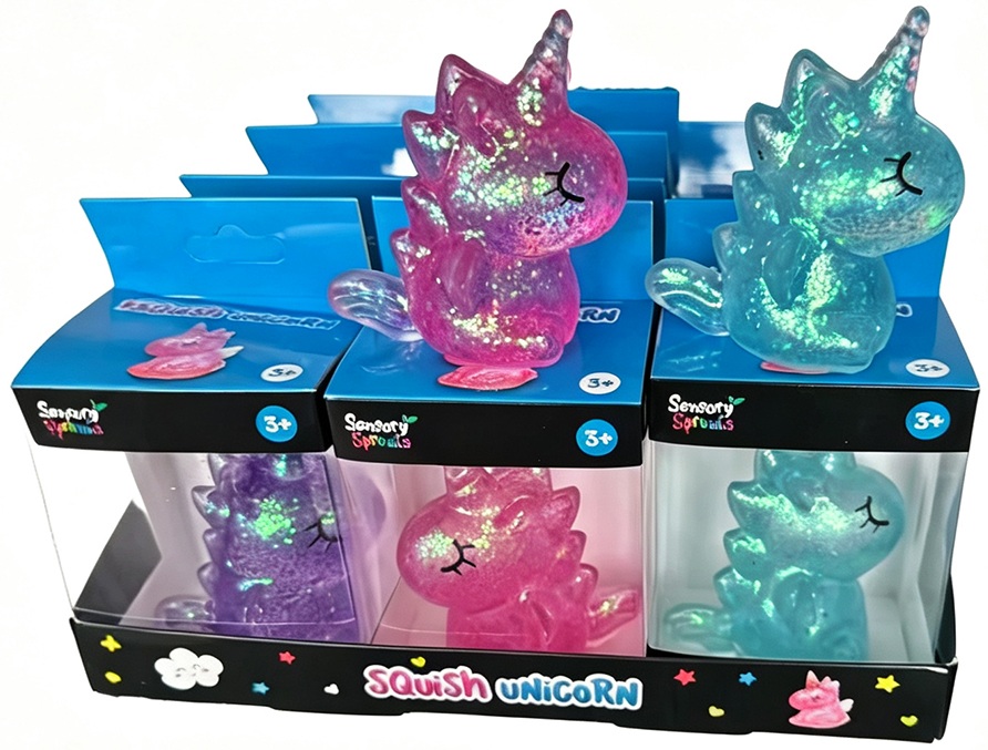 T-B8.2 TOY2610-168 Squishy Unicorn 7,5CM Sugar Glitter 12PCS