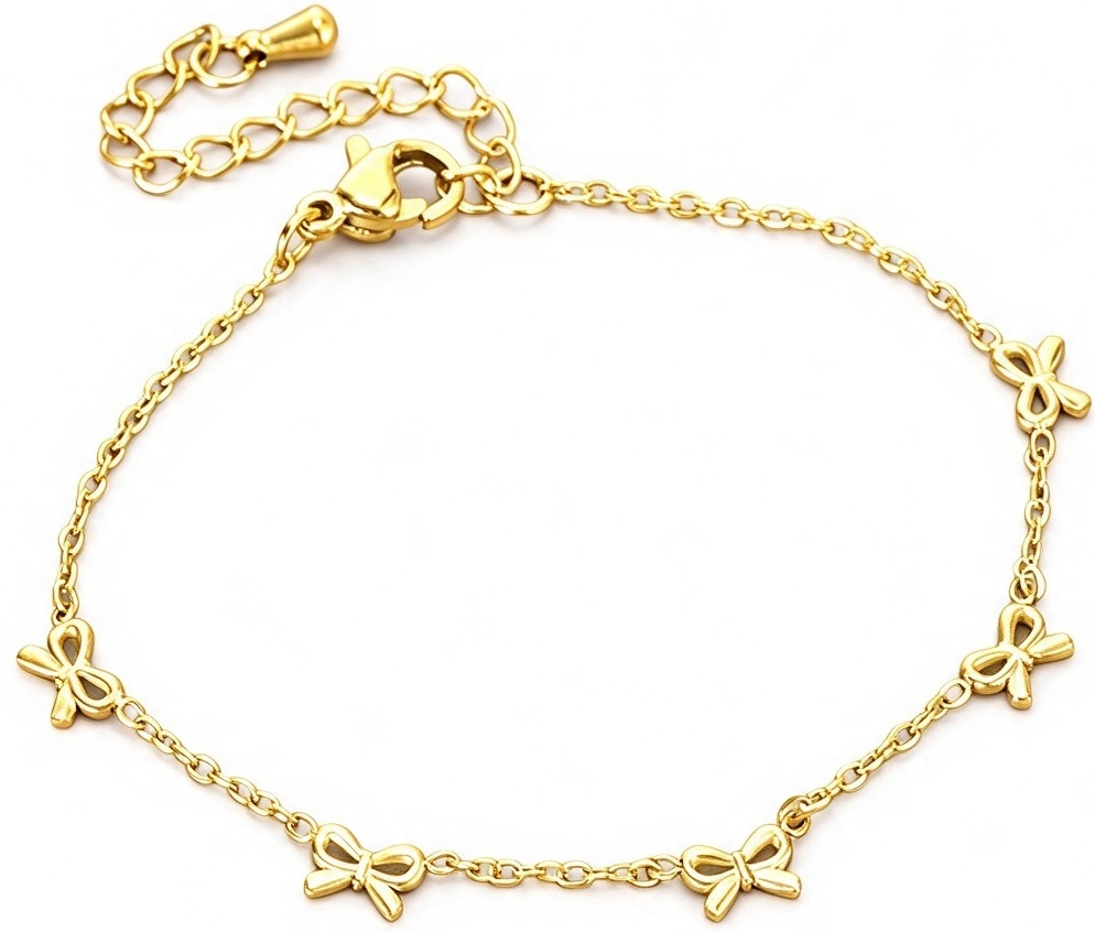 A-B8.1 B2616-050G S. Steel Bracelet Bows 16-21cm