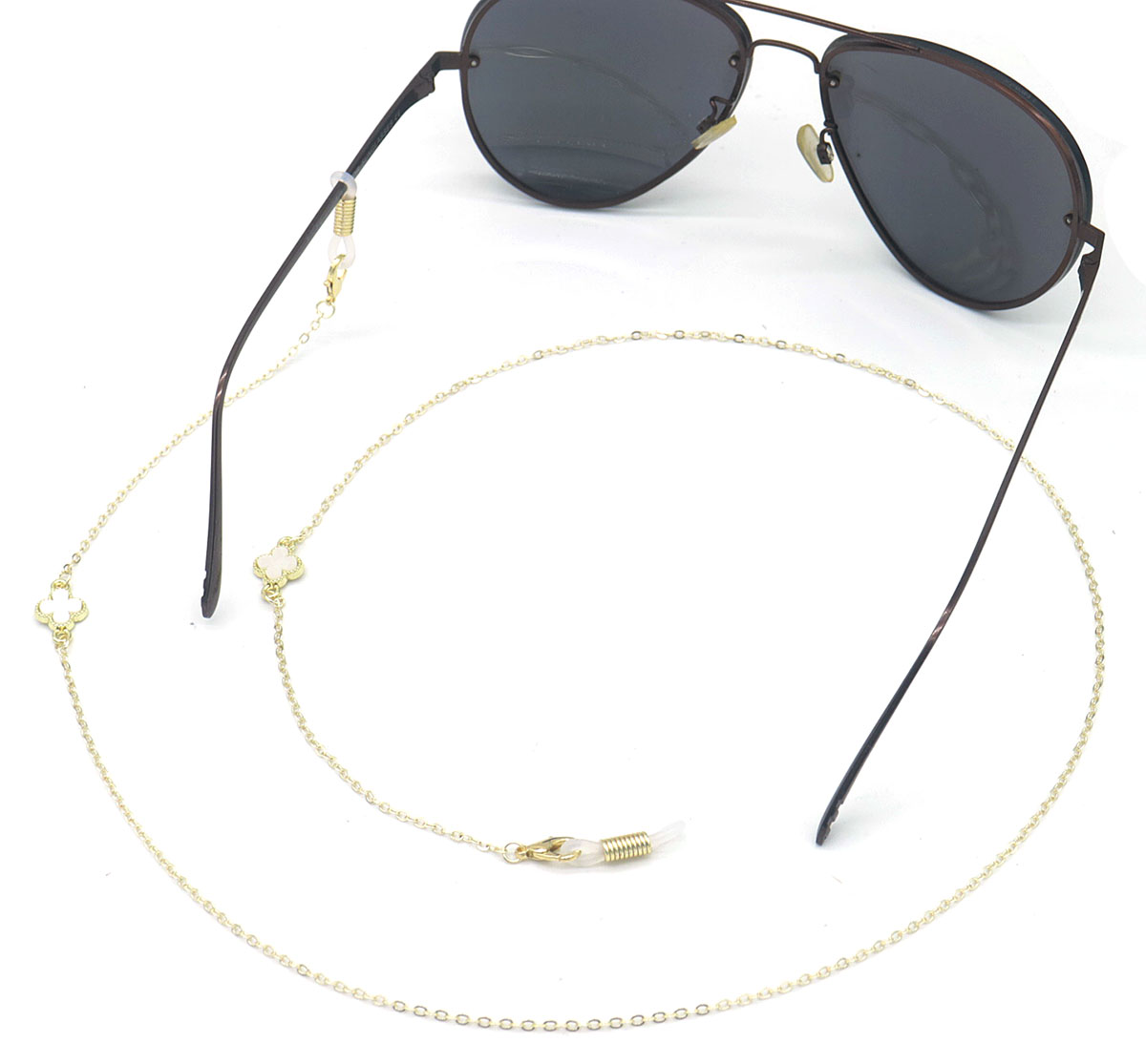 A-A7.5 GL004-094-10 Sunglass Chain White