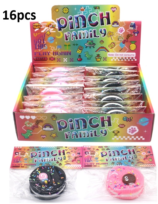 Q-E8.2 TOY2535-040 Squishy Cookies- 16pcs