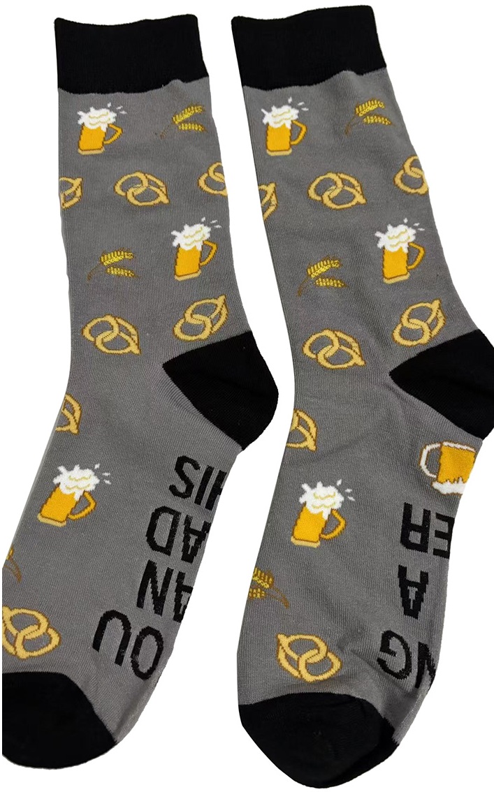 S-G1.3 SOCKS2512-161 Pair of Socks Size 38-45 Beer-Pretzels