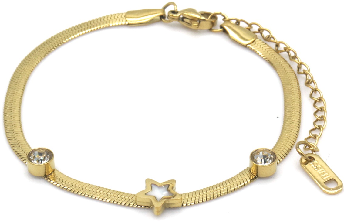 C-C15.1 B2583-009G S. Steel Bracelet Star 16-21cm