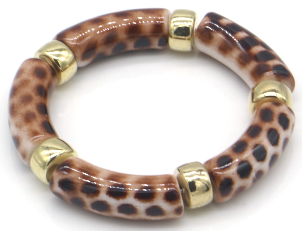 D-B3.1 B2582-028-2 Elastic Bracelet Acrylic Tubes