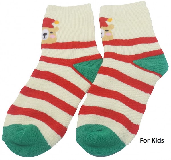 S-A1.3 SOCK2359-001-3 No.3 Chirstmas Size 33-38 For Kids