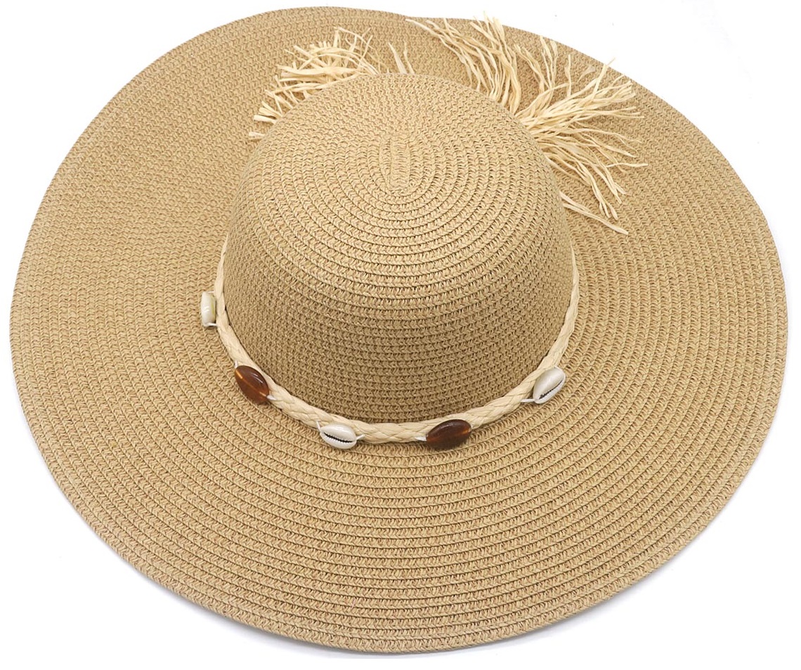 Z-A1.1  HAT802-005-2 Summer Hat Shells Brown