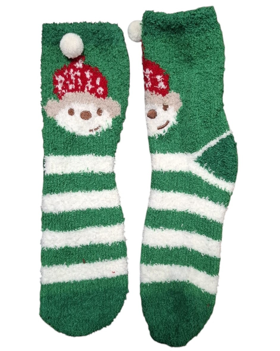 L-E6.2 SOCKS707-021 Fluffy Socks Size 35-40 Bear