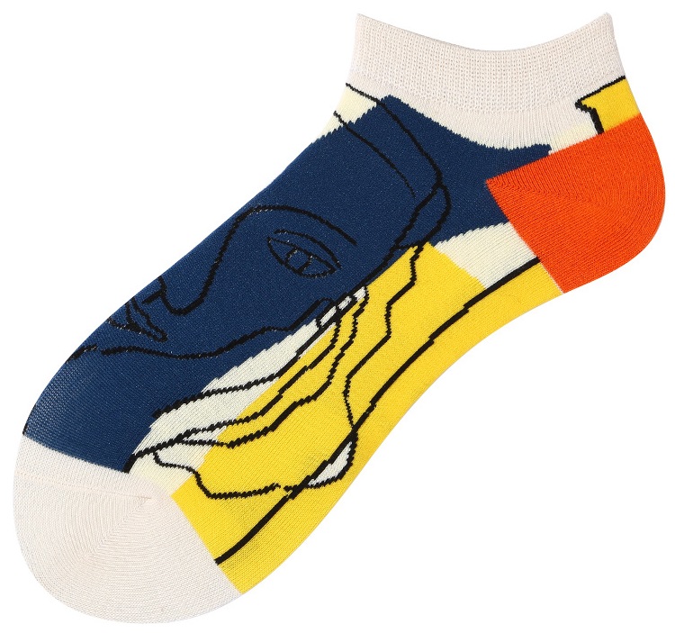 S-I7.1  SOCKS-C148 Pair Of Low Socks Size 36-43 Painting