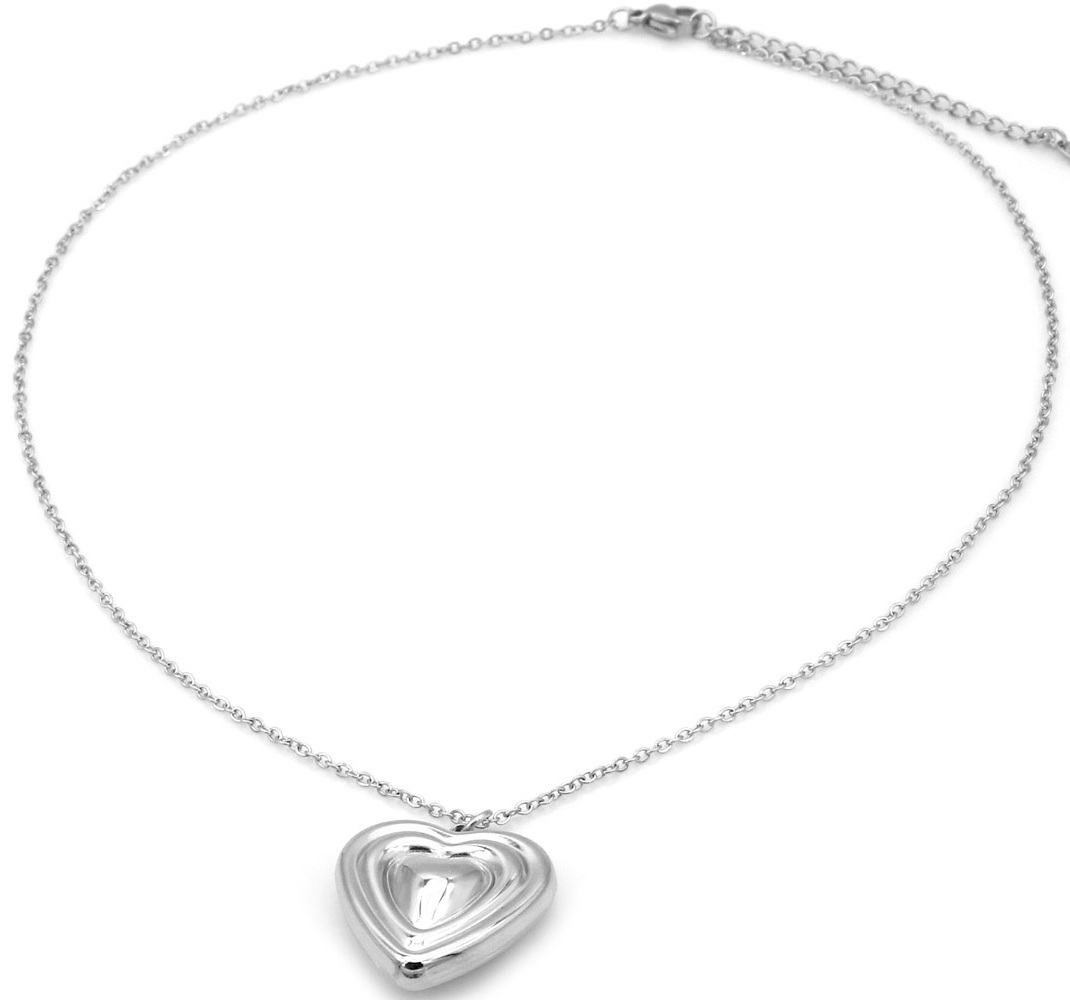 B-A5.4 N2616-031S S. Steel Necklace Heart 40-45cm