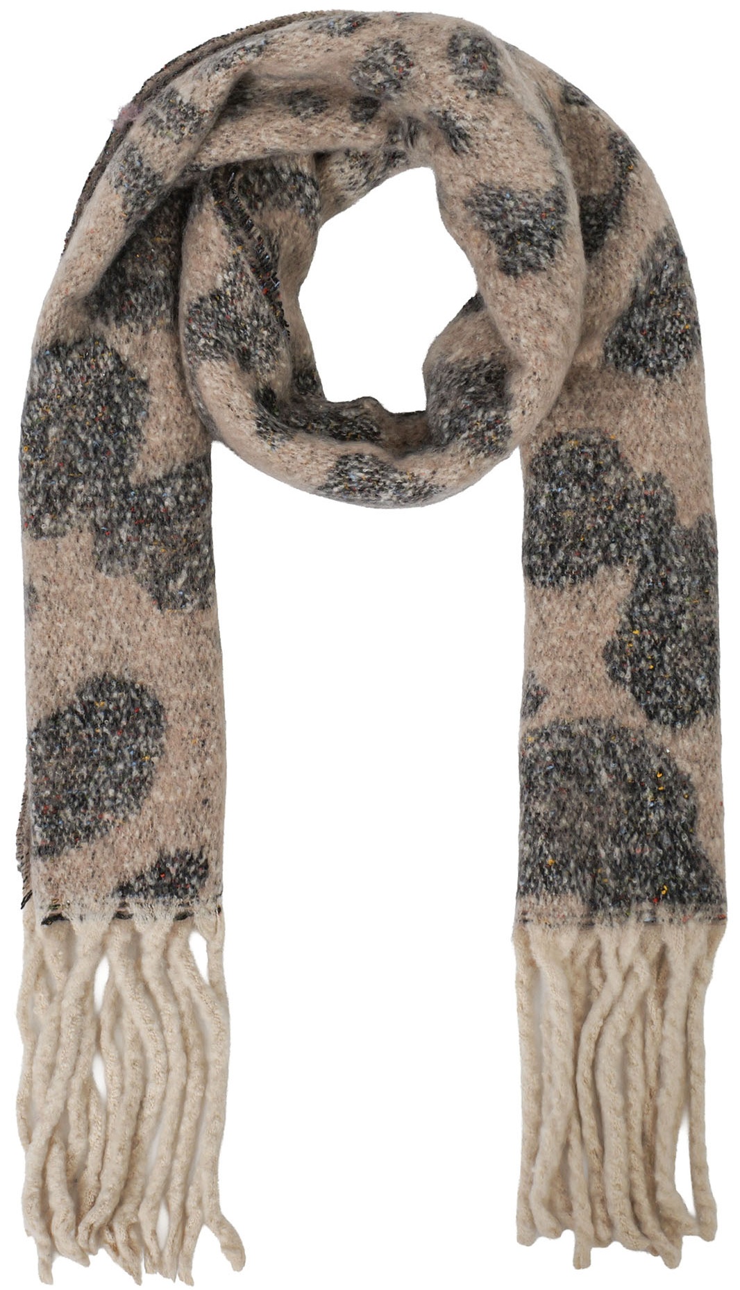 Z-F4.2 SCARF1007-051-5 Winter Scarf Leopard 190x40cm