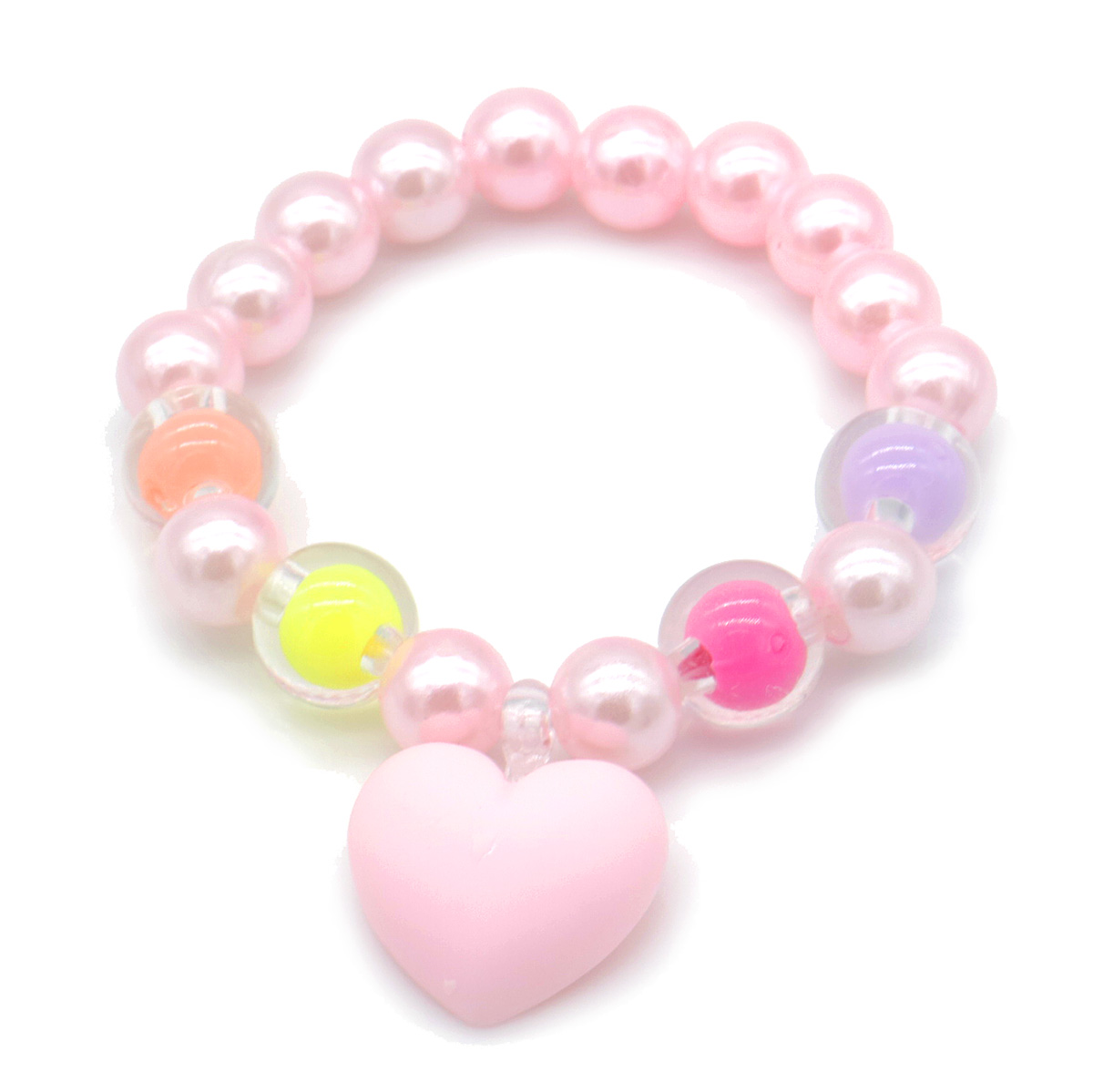 D-F2.3 K3-ZSB024 Bijoux Armband Roze met Hart